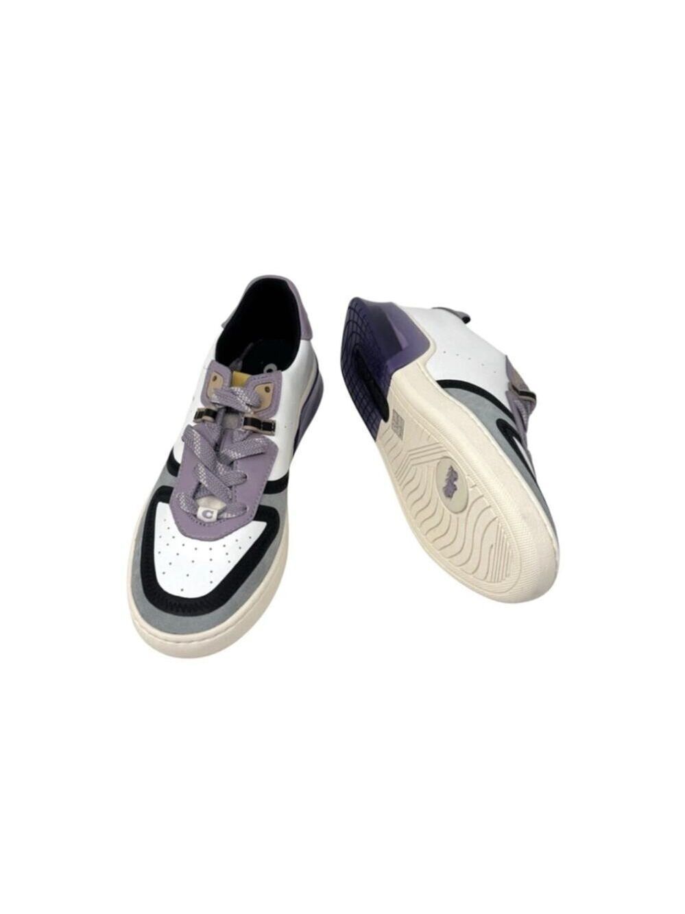 Coach Citysole Sue Court Sneakers 7.5 White/Soft Lavender in box - Picture 2 of 8
